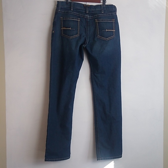 Ariat Rebar M4 Men’s Relaxed Boot dark wash sz 36/38 Western  Work Cowboy jeans - Picture 8 of 16